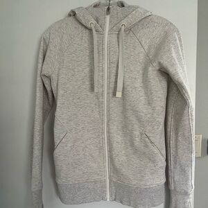 Athleta Light Gray Zip-Up Hoodie